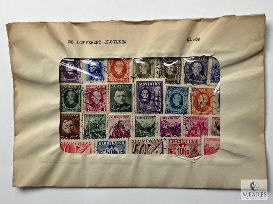 Slovakia, 50 Different Stamps, Unopened Envelope