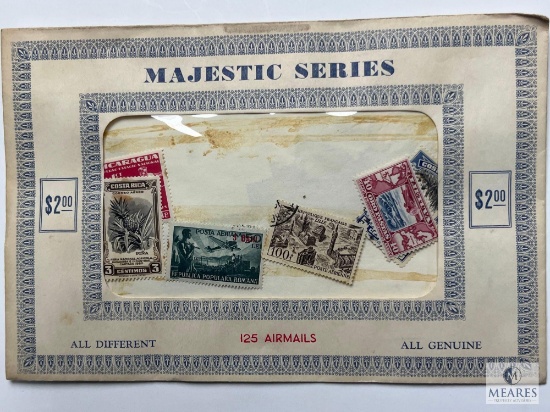 Majestic Series, 125 Different Airmail Stamps, Unopened Envelope