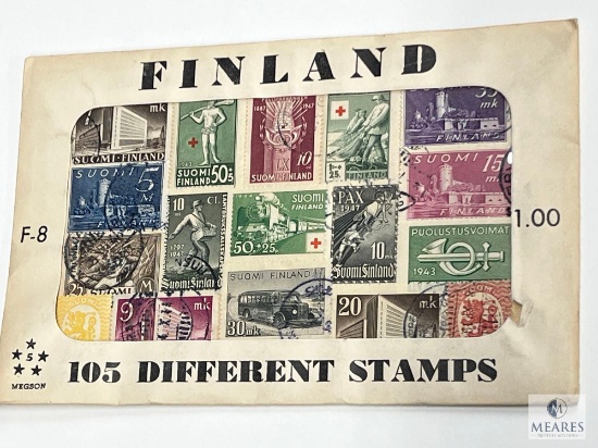 Finland, F-8, 105 Different Stamps, Unopened Envelope