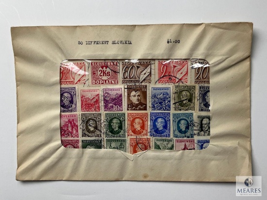 Slovakia, 50 Different Stamps, Unopened Envelope
