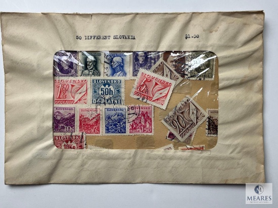 Slovakia, 50 Different Stamps, Unopened Envelope