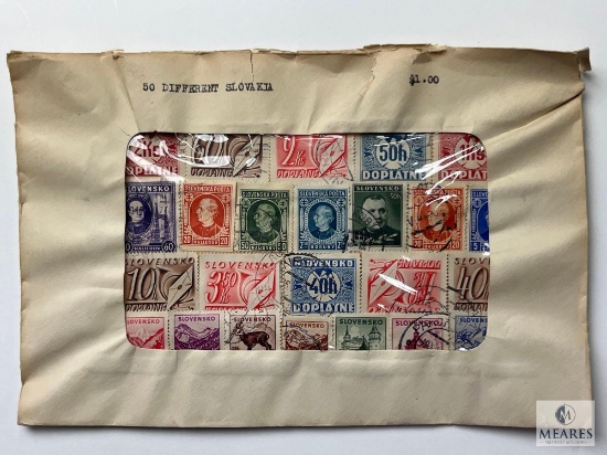 Slovakia, 50 Different Stamps, Unopened Envelope
