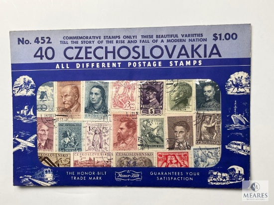 Czechoslovakia, 40 Different Stamps, See Description Below, Unopened Envelope