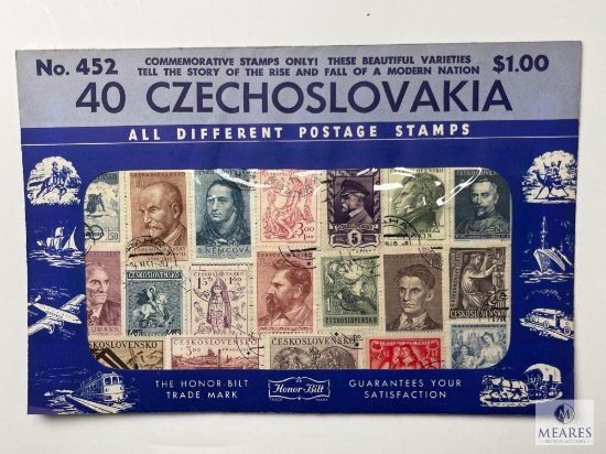 Czechoslovakia, 40 Different Stamps, See Description Below, Unopened Envelope