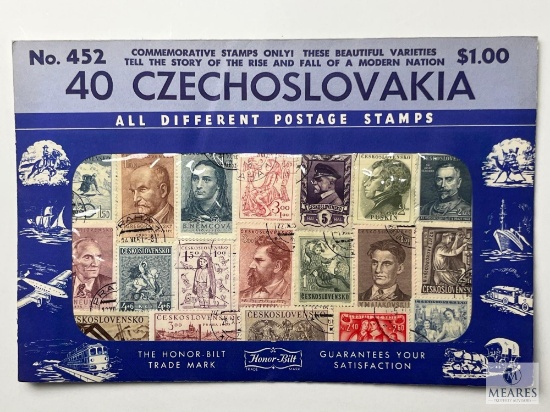 Czechoslovakia, 40 Different Stamps, See Description Below, Unopened Envelope