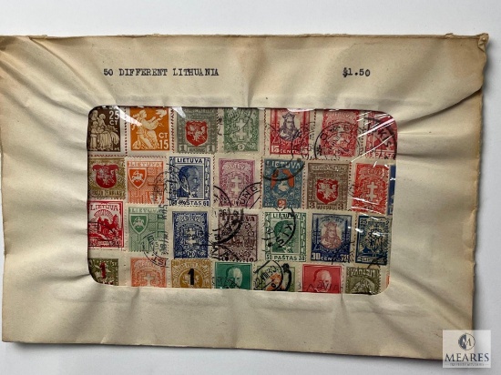 Lithuania, 50 Different Stamps, Unopened Envelope