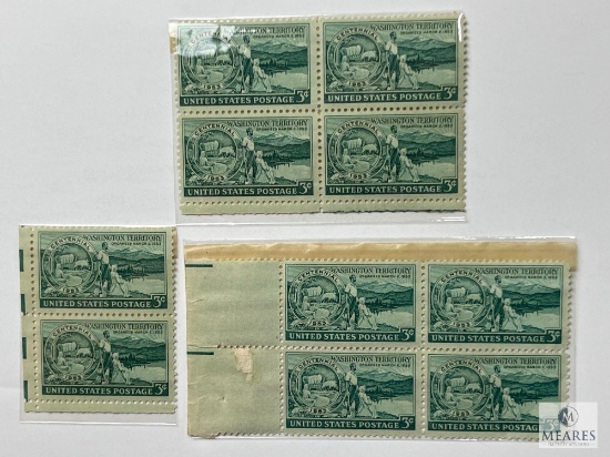 # 1019 - 1953 3c Washington Territory Centennial, Set of 10 Stamps,
