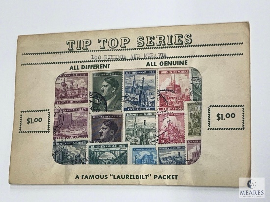 Tip-Top Series, 100 Different Bohemia and Moravia Stamps, Unopened Envelope