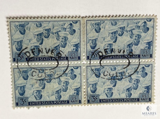 # 935 - 1945 3c US Armed Forces: Navy Four Stamps