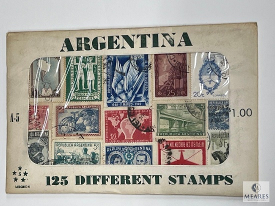 Argentina, A-5, 125 Different Stamps, Unopened Envelope