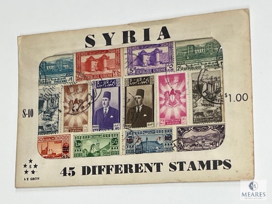 Syria, S-10, 45 Different Stamps, Unopened Envelope