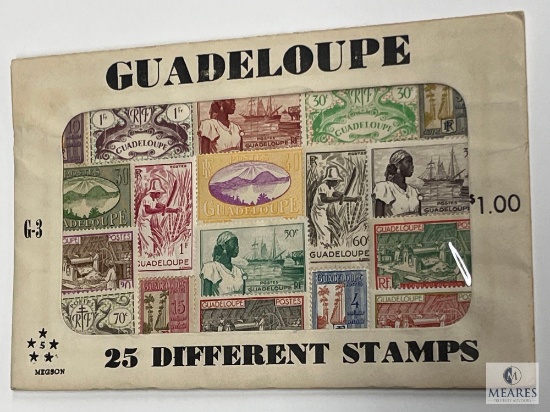 Guadeloupe, G-3, 25 Different Stamps, Unopened Envelope