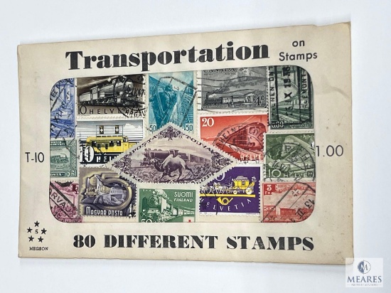 Transportation, T-10, 80 Different Stamps, Unopened Envelope