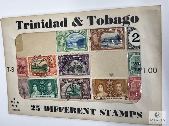 Trinidad & Tobago, T-8, 25 Different Stamps, Loose In Envelope