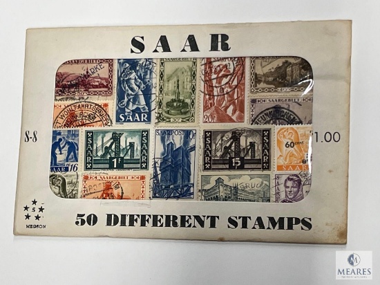 SAAR, S-8, 50 Different Stamps, Unopened Envelope