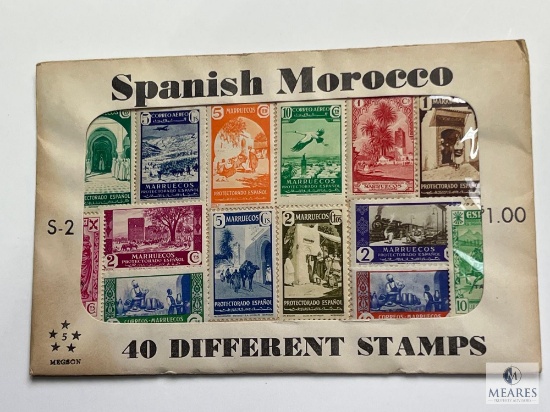 Spanish Morocco, S-2, 40 Different Stamps, Unopened Envelope