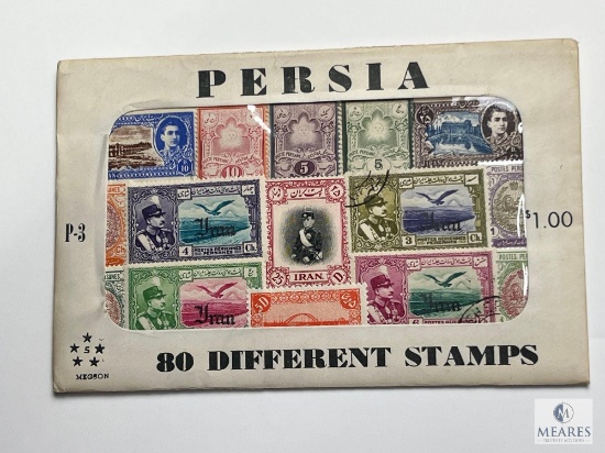 Persia, P-3, 80 Different Stamps, Unopened Envelope