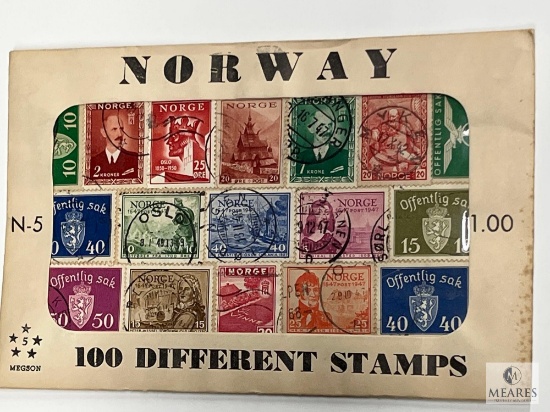 Norway, N-5, 100 Different Stamps, Unopened Envelope