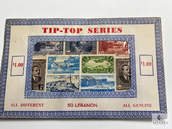 Tip-Top Series, 50 Different Lebanon Stamps, Unopened Envelope