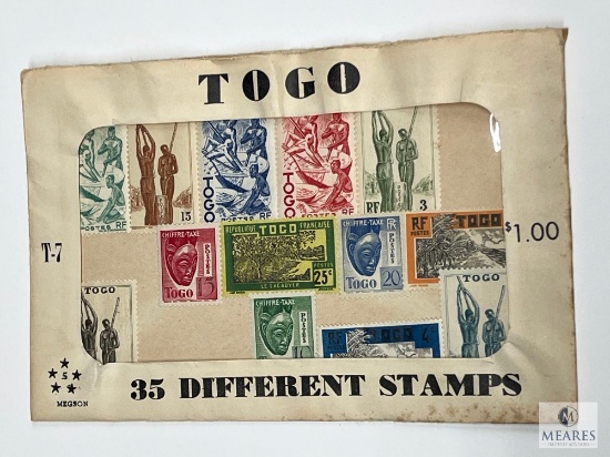 TOGO, T-7, 35 Different Stamps, Loose In Envelope