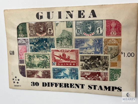 Guinea, G10, 30 Different Stamps, Unopened Envelope