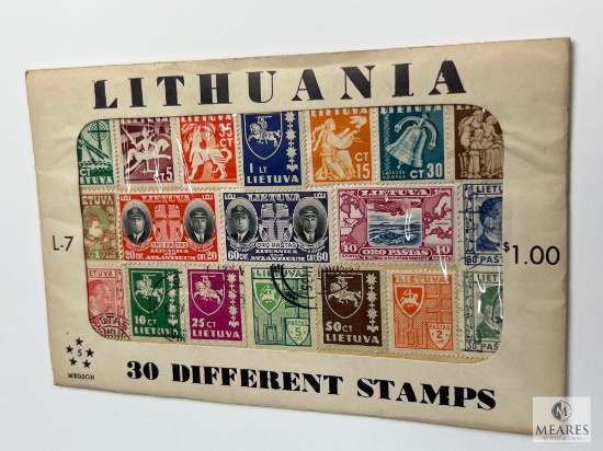 Lithuania, L-7, 30 Different Stamps, Unopened Envelope