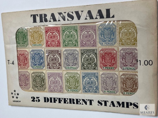 Transvaal, T-4, 25 Different Stamps, Unopened Envelope