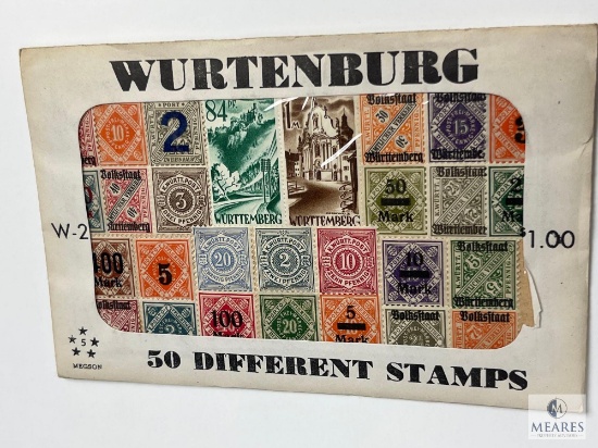 Wurtenburg, W-2, 50 Different Stamps, Unopened Envelope