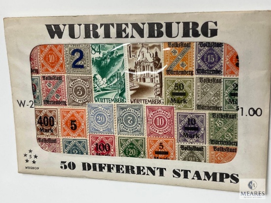 Wurtenburg, W-2, 50 Different Stamps, Unopened Envelope