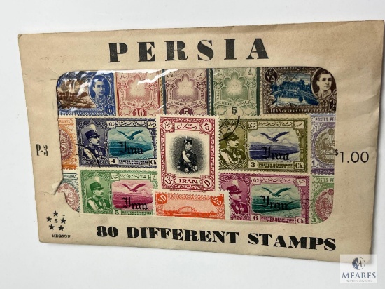 Persia, P-3, 80 Different Stamps, Unopened Envelope