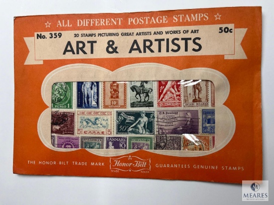 Art & Artists, 20 Different Stamps Picturing Great Artists and Works of Art
