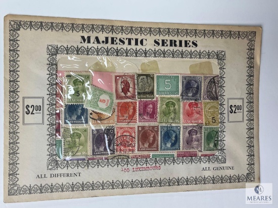Majestic Series, 100 Different Luxembourg Stamps, Unopened Envelope