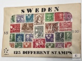 Sweden, S-23, 125 Different Stamps, Unopened Envelope