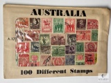 Australia, A-17, 100 Different Stamps, Unopened Envelope