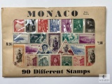 Monaco, M-203, 90 Different Stamps, Unopened Envelope