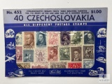 Czechoslovakia, 40 Different Stamps, See Description Below, Unopened Envelope