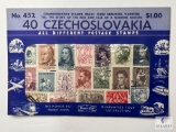 Czechoslovakia, 40 Different Stamps, See Description Below, Unopened Envelope