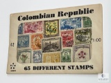 Colombian Republic, C-2, 65 Different Stamps, Unopened Envelope