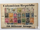 Colombian Republic, C-202, 110 Different Stamps, Unopened Envelope