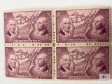 # 795 - 1937 3c Northwest Ordinance, Cutler & Putnam Plate Block of Four Stamps