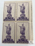#799 1937 3... Hawaii Territorial Series Plate Block of Four Stamps