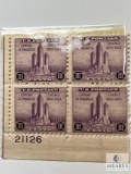 # 729 - 1933 3c Federal Building at Chicago Plate Block of Four Stamps