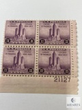 # 729 - 1933 3c Federal Building at Chicago Plate Block of Four Stamps