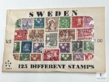 Sweden, S-23, 125 Different Stamps, Unopened Envelope