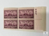 # 787 - 1937 3c Army and Navy: Sherman, Grant and Sheridan Plate Block of Four Stamps