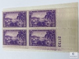 # 802 - 1937 3c Virgin Islands Charlotte Amalie Plate Block of Four Stamps