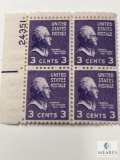 BK101 - 1938 73c Thomas Jefferson Plate Block of Four Stamps