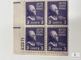 BK101 - 1938 73c Thomas Jefferson Plate Block of Four Stamps