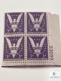 #905 1942 3c Win The War Plate Block of Four Stamps