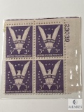 #905 1942 3c Stamps, Win The War Plate Block of Four Stamps